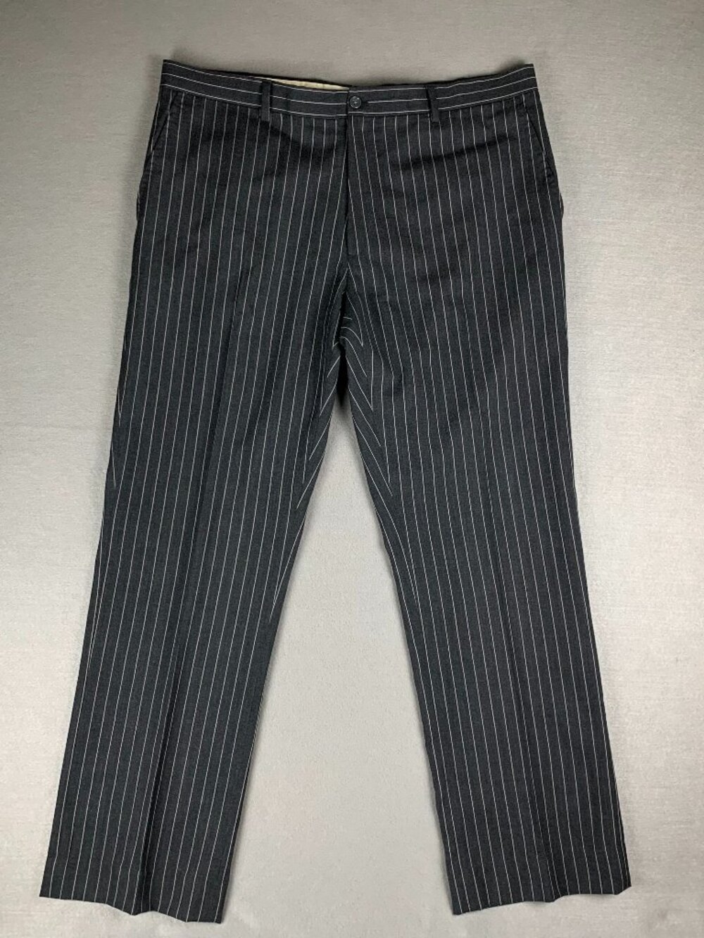 Ralph Lauren Purple Label Italy Wool Cashmere Pinstripe Tailored Trousers 36